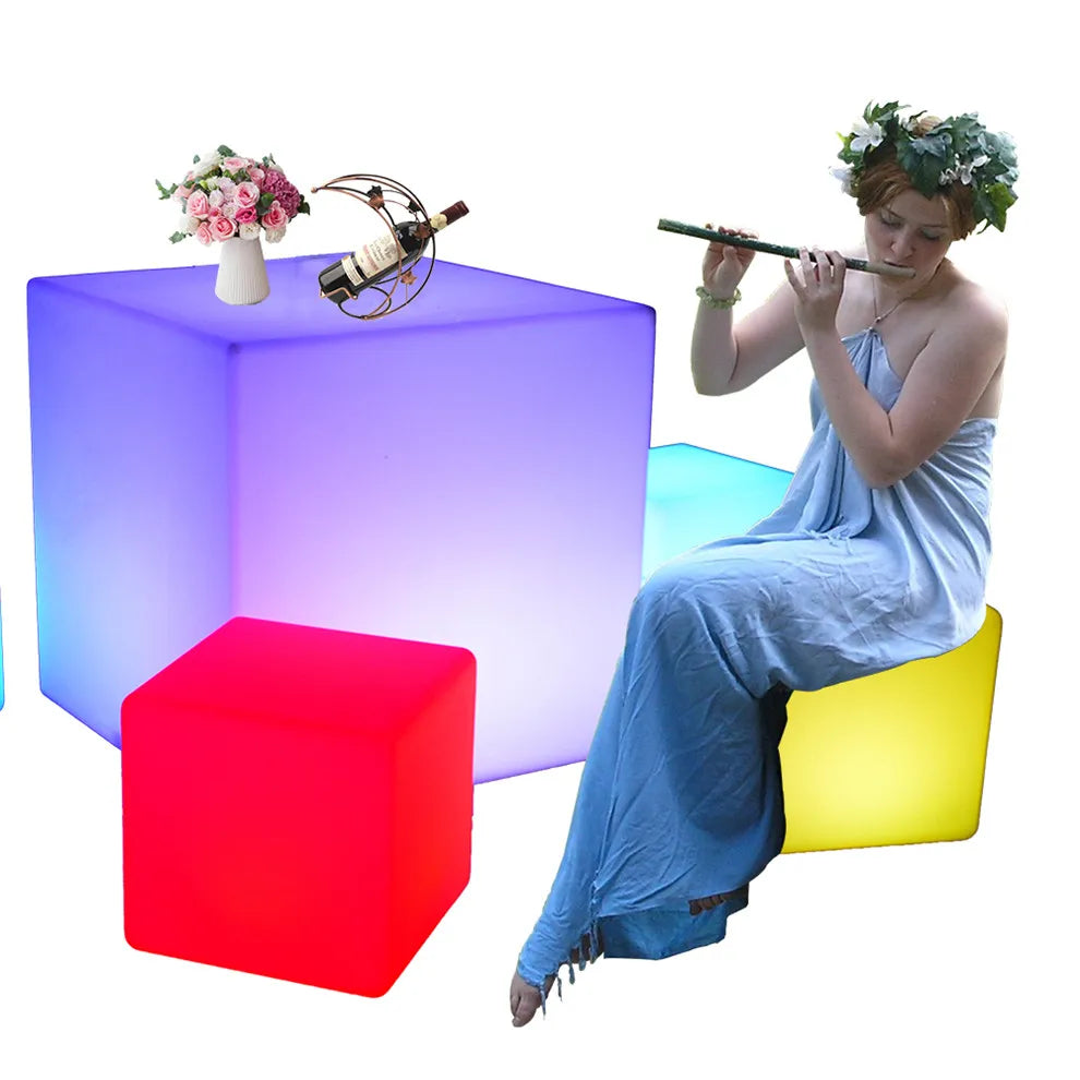 Magic Cube Decorative /Decoration Glowing Led Furniture LED Cube Chair for Outdoor Party/casino/luminous Theme Festival Item