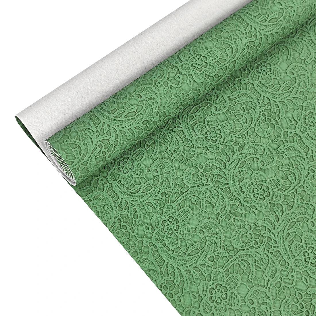 Flower Textured Embossed Faux Leather Sheets Retro Autumn Color Synthetic Fabric for Leather Bows Making