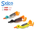 Selco 90Mm 12G Musky Pike Hollow Soft Propeller Duck Lures Frog Lurepaddle Tail Soft Bait Frog Artificial Lures