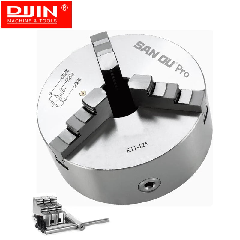 High Precision 3 Jaw Lathe Chuck K11-125 Pro SANOU Brand Metal Lathe Chuck 125mm With Accuracy 0.03mm