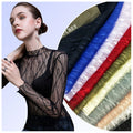 2026 New Fashion Lace Fabric Paris French Style Jacquard Tulle Lace Fabric 1Yard Polyester Mesh Tulle Jacquard Fabric