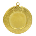 Jewelry Accessories  Round Type 34 to 37 Patterned Photo Locket Blank Photo Frame Locket Pendant Necklace Hinge