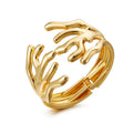 Large Size Gold Open Statement Tree Cuff Bracelet for Women Chunky Fashion Bracelet Jewelry