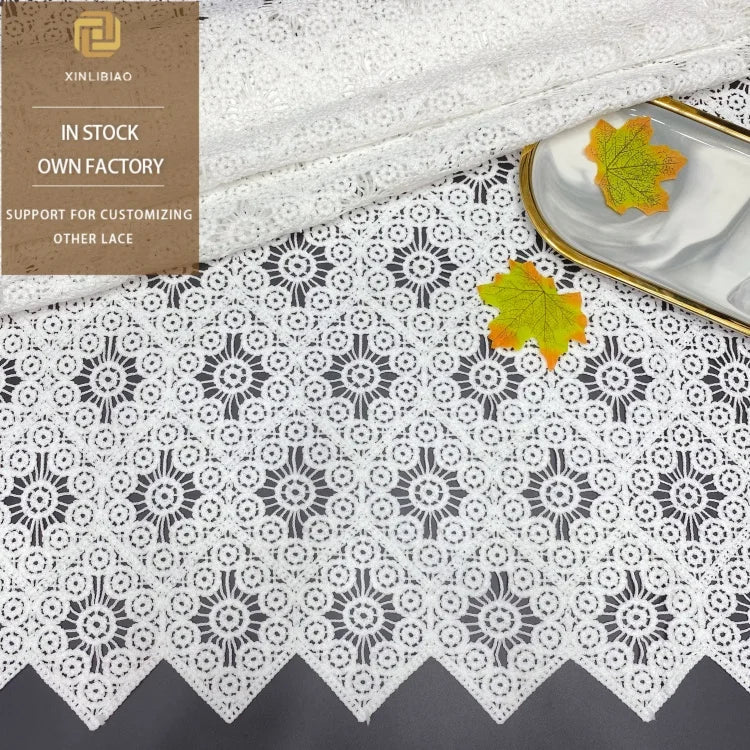 Milk Silk Embroidery Lace Fabric Hollowed-out Diamond Graphic Clothing Dress Fabric Wholesale Water Soluble New Shoes Bags MegaBDM