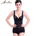 Women's Open Crotch Bodysuit Adjustable Waist Trainer Shaper with Lace Decoration Control Panties Breathable Feature Hooks