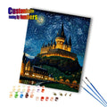 Wholesale Van Gogh Painting by Number Kit Star Castle Paint by Number Artwork Decoration 24 Colors
