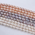 Hot Sale 11-12mm Natural Cultured Freshwater Rice Pearl Beads White Color for Jewelry Making