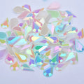 JUNAO Superior Quality 5*8mm Crystal AB Stones FlatBack Nail Art Rhinestones 8*13mm Tear Drop Strass