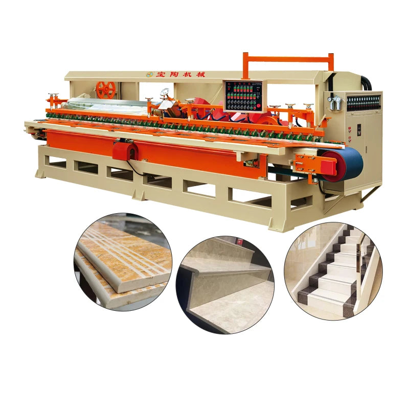 Baotao Full Automatic High Productivity Ceramic Tile Bullnose Machine Stone Edge Marble Granite Polishing Machine