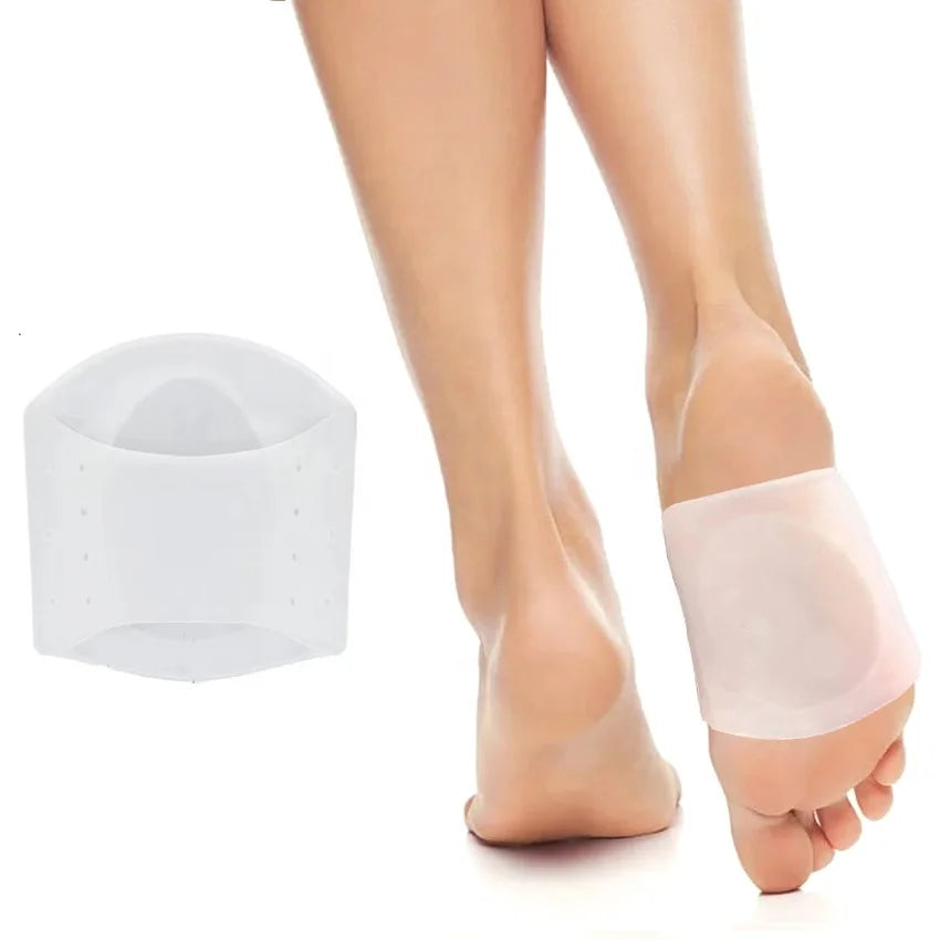 NEW Gel Arch Support Silicone Reusable Arch Sleeve for Flat Foot Pain Relief Plantar Fasciitis Support Cushioned Arch&Heel Spurs