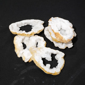 Hot Sale Natural Energy Crystal Crafts White Druzy Agate Slice Geode for Home Decoration