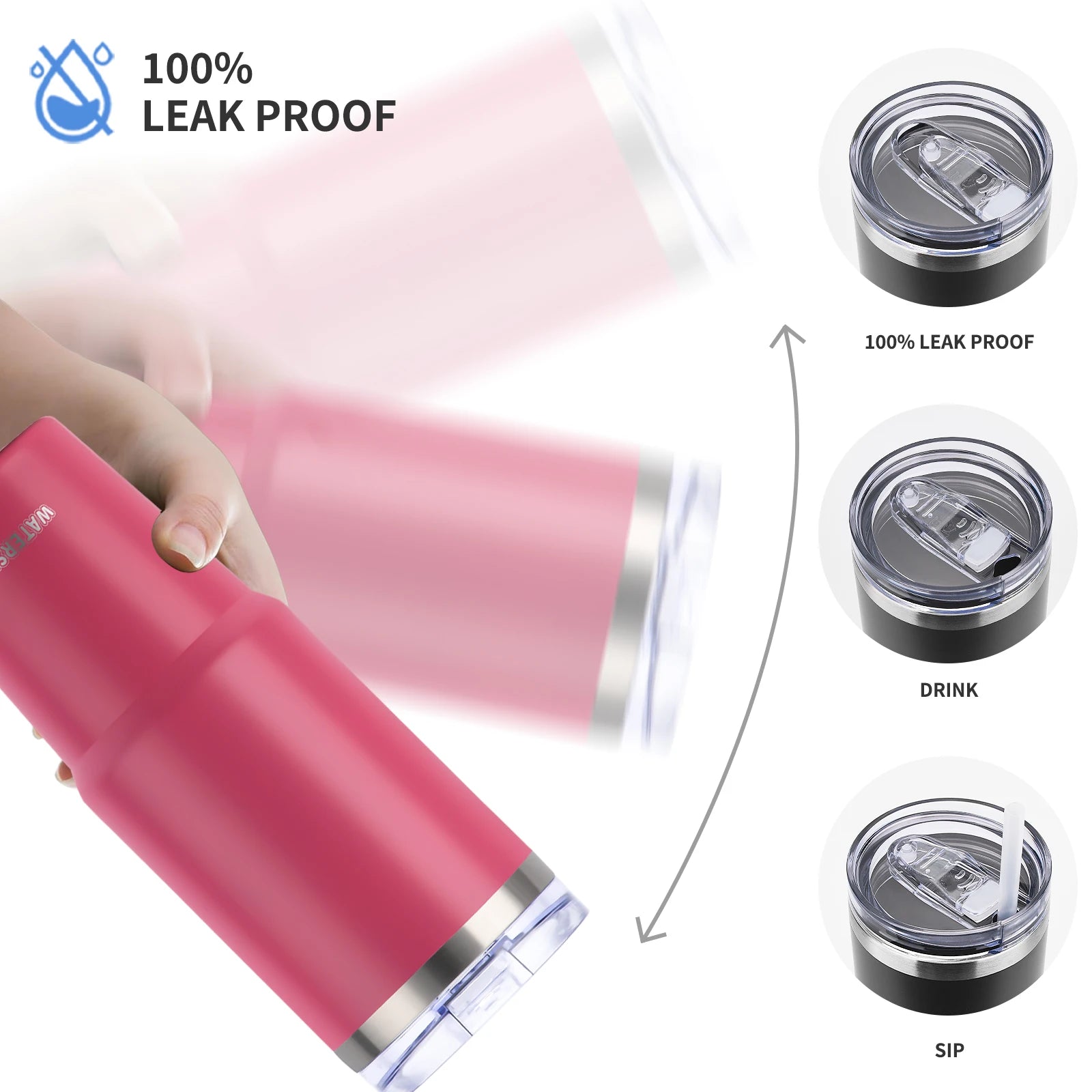 2025 China's Hot Selling Korea Made 40oz 30oz Water Bottle Stainless Steel Tumblers for Hot & Cold Drinks for Travel