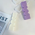 Creative Gift Candle Ornaments Geometric Lines Candle Mold S-shaped Wavy Column Handmade Soap Candle Silicone Mold