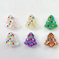 Christmas Tree Lampwork Glass Beads Handmade Cartoon Green Xmas Tree Glass Loose Beads for DIY Jewelry Making Bracelet Necklace