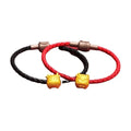 Dubai Jewelry Taurus Zodiac Bracelet Female Zodiac  Brass Gold Plated3D Hard  Gold Plated Imitation Gold PlatedWax Leather Rope