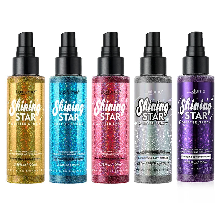 Wholesale Face Body Glow Shimmer Highlighter Powder Spray Perfume Makeup Glitter Spray