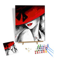 Diy Art Paint by Numbers Without Frame Red Lips Lady Home Bedroom Decor Pretty Portrait Painting on Canvas
