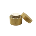 50ml Cosmetics Cream Container 50g Wooden Glass Cream Jar With Bamboo Lid Cap