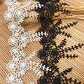 Wholesale Garment Accessories Double Face Embroidered Flower Lace Ribbon 100% Polyester