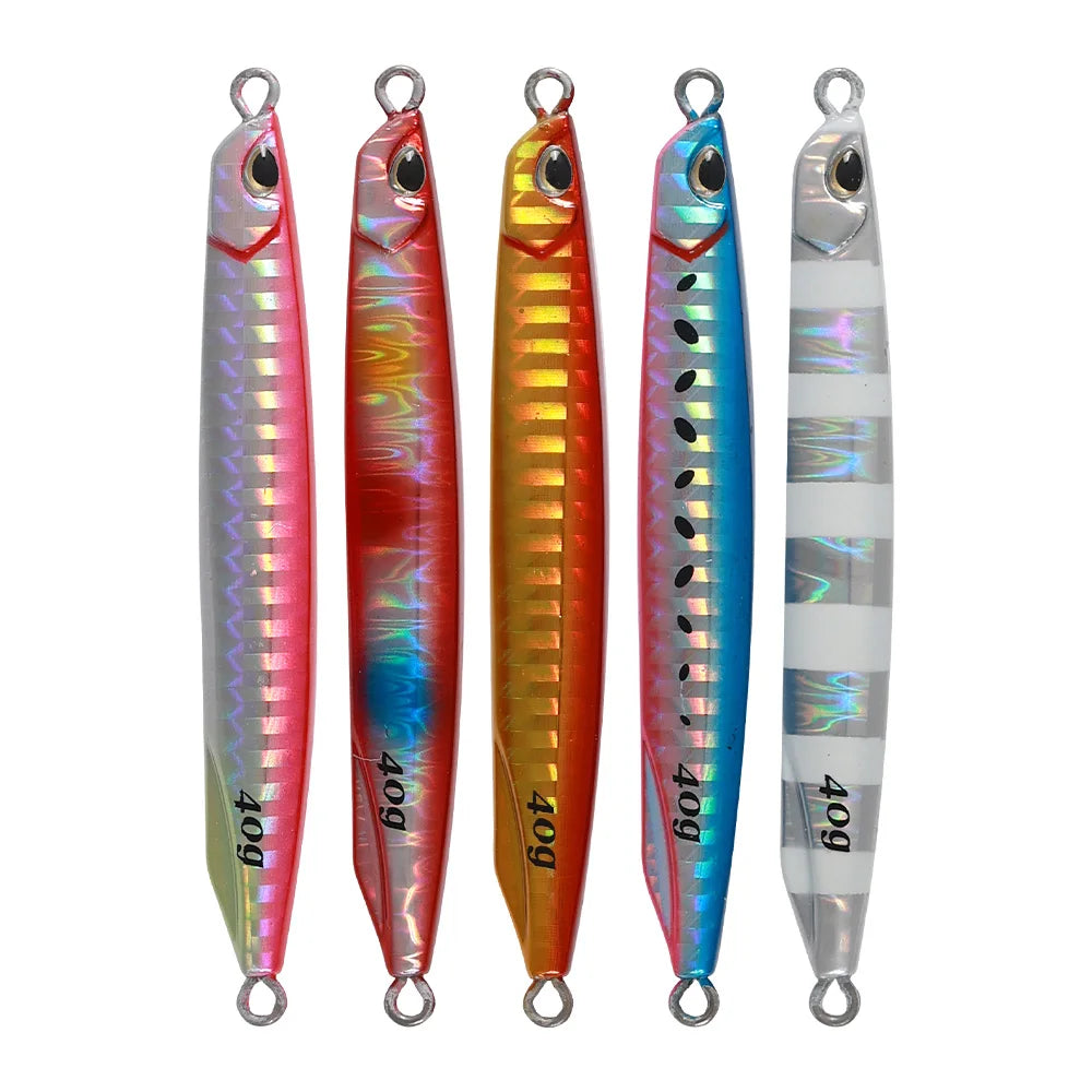 Jigging Pro 40g 60g Fishing Lure Seawater Isca Artificial Hard Bait Slow Pitch Jigs Casting Lure Metal Vertical Jigging Lure