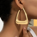 Hot Sale Gold Plated Geometric Stud Earrings Women Irregular Geometric U Shaped Earrings for Party Gift