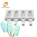 AK 4 Cavities Round Shape Silicone Baking Tools  Cake Pop Chocolate Candy Moulds Ice Cream Molds
