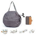 Eco-Friendly Reusable Polyester Collapsible Storage Tote Bag Capacious Foldable Shopping Bag Zipper for Kitchen Market Grocery