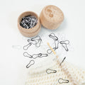 100 PCS Black White Metal Knitting Crochet Locking Stitch Marker Hangtag Safety Pins DIY Sewing Needle Clip Crafts Accessories