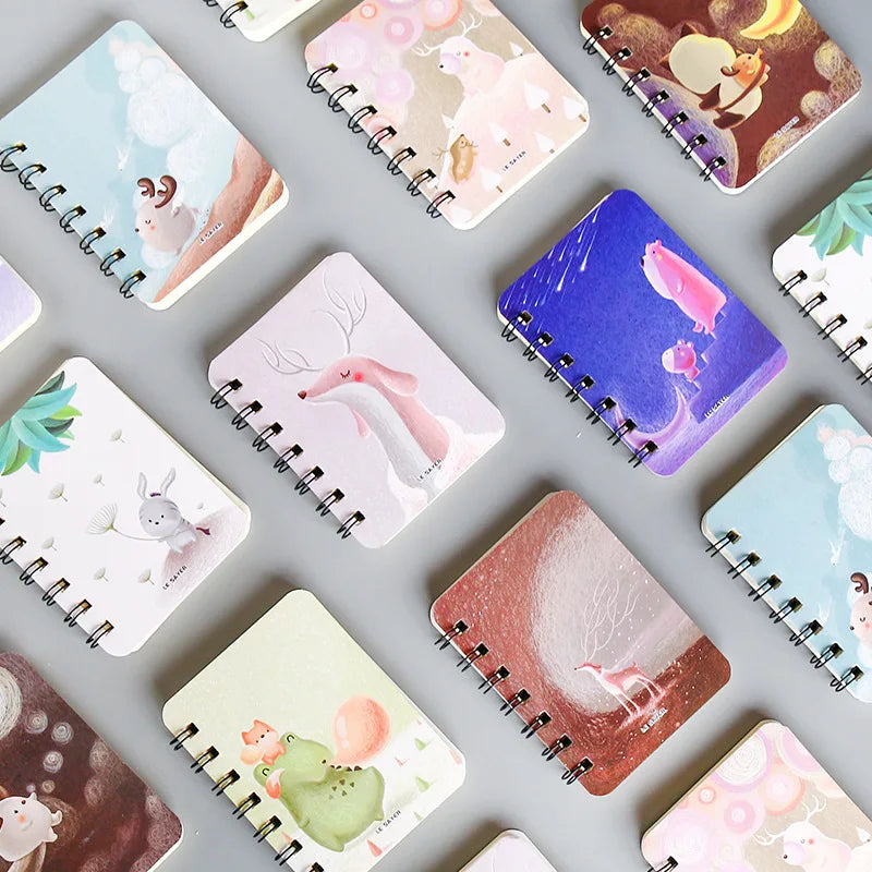 Customizable  Pocket Small Spiral Mini Notebook for School Children's Stationery Notebook Birthday Party Gift