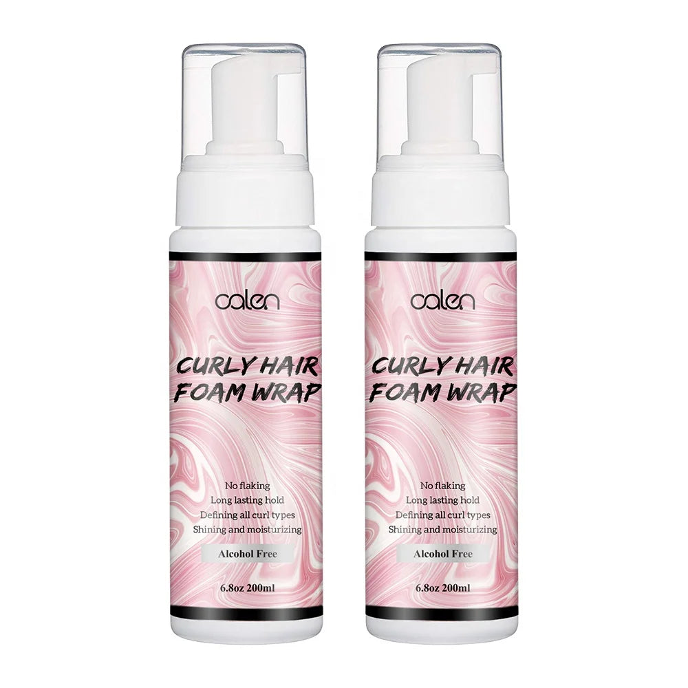 Private Label Natural Strong Hold Foam Wrap Alcohol Free Curling Foaming Hair Mousse