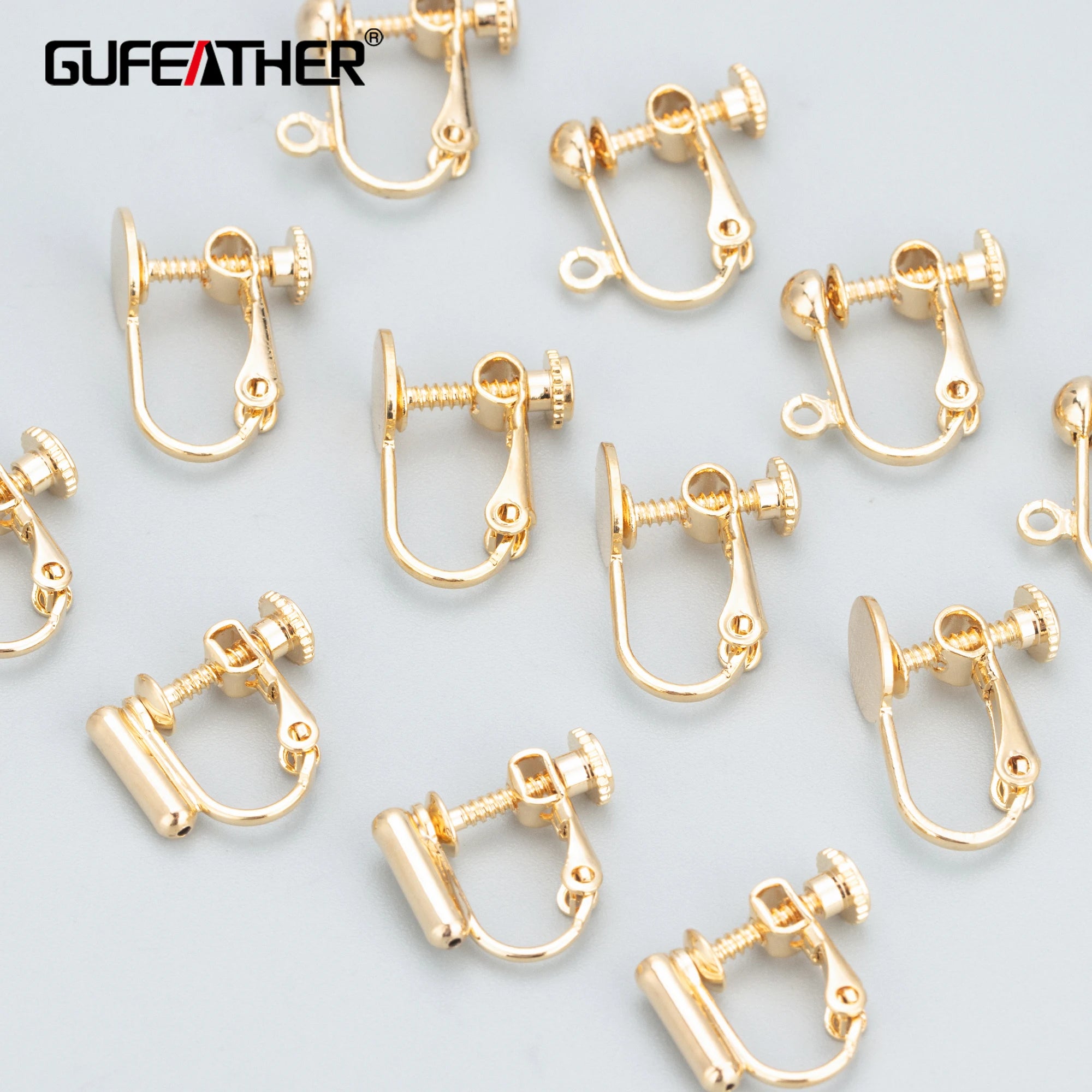 MB74   Jewelry Accessoriesnickel Free18k Gold Platedcopperclaspearrings Clip for Womenear Findings 10pcs/lot