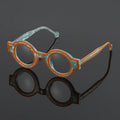 Aochi High Quality Round Spectacles Handmade Acetate Optical Frame Retro Glasses Eyewear Acetate Wholesale Eyeglasses Frames MegaBDM