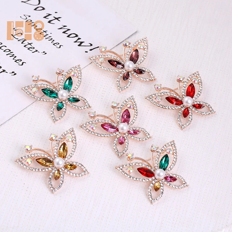 Wholesale/Retail 20pcs/lot Channel Brooch Crystal Diamond Alloy Pin Brooches for Women/Men for Weddings and Children