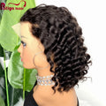 Big Curly Perruque Short Bob Wigs Human Hair Wig for Black Women Pre Plucked Baby Hair Loose Deep Wave Peruvian Virgin Hair Wig