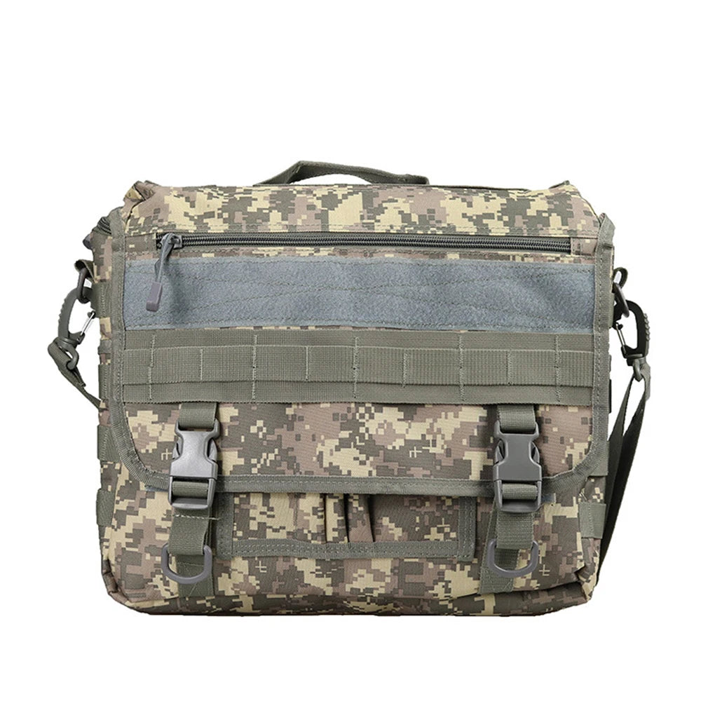 Outdoor EDC Tactical Laptop Bag Multifunctional Nylon Waterproof Messenger Bag MOLLE Durable Travel Shoulder Bag-Sport Style