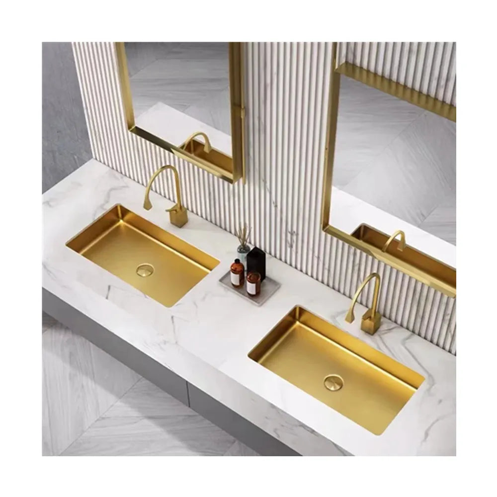 Good Quality Gold  Hot Sale Hand Basin Under Counter Stainless Steel Basin