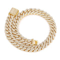 Hip Hop Jewelry 925 Silver 14MM 20MM Two Rows Moissanite Cuban Chain Iced Out Cuban Link Chain in Wholesale Price