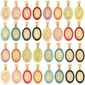 Enamel  Medal Virgin Mary Catholic Holy Charm18K Gold Colour Plated Craft Jewelry for Diy Necklace Wholesale M53