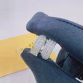 Pass Diamond Tester 3Rows Hip Hop Iced Out Style Jewelry 925 Silver VVS1 Moissanite Diamond Hoop Earrings Man