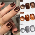 BORN PRETTY 10ml Glass Beads Cat Eye Magnetic Nail Polish Gel Colors Fall Autumn Ice Jelly Crystal Cateye Gel Polish with Logo