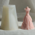 Fashion Personalized Wedding Dress Wax Mold Valentine's Day Gift Eco-Friendly Geometric Shape 3D Anti-Pull Custom Logo Candle