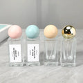 Personal Sticker Round square Shape clear 30ml 50ml Fine Mist Glass Spray Ball Cap All Kinds of Perfume Bottle