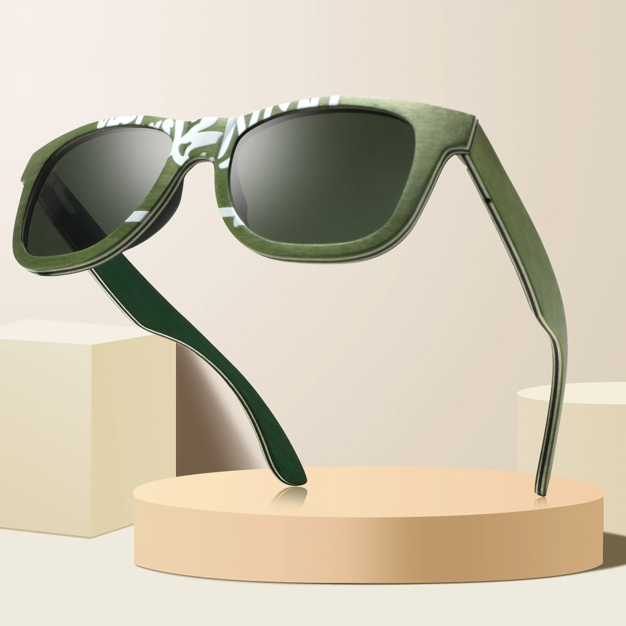 Conchen 2025 Handmade Customized Top Quality Polarized Uv400 Recycle Wooden Newest Luxury All Wood Sunglasses