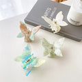 8CM French Retro Butterfly Mermaid Acrylic Acetate Shark Clip Hair Accessories Hairpin Hair Claw Clips for Women