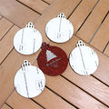 MDFSUB MDF White Blanks 2026 Christmas Flat Ball Sublimation Wood Ornaments Holiday Home New Year Decorations Gift Making