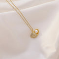 New Wholesale Shell Micro-inlaid Zircon Pearl Necklace Clavicle Chain Necklace