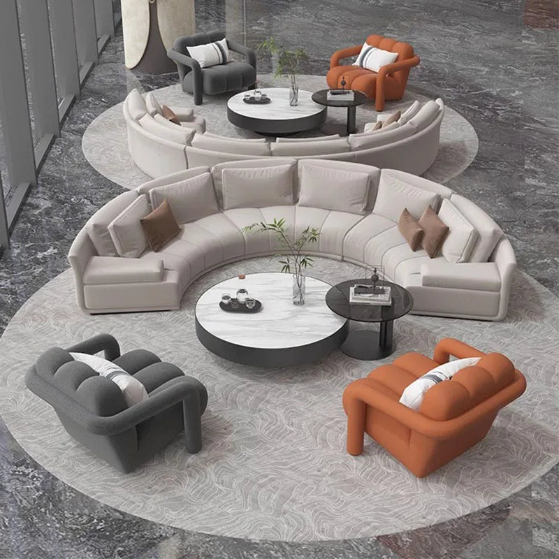 Custom Luxury Large Modular Round King Hotel Sofa Set for Villa Use
