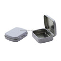 Mini Rectangle Skater Metal Tinplate Box Portable Container Storage Case Solid Hinged Top Drawing Pin Nail Packing