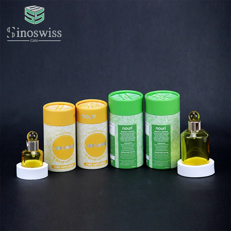 Custom Size Biodegradable Recyclable Kraft Paper Cylinder Canister for Jewelry Stamping OEM Brand Eco-Friendly Wholesale