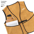 Custom Print Cotton Polyester Men's Summer Vest Multiple Pockets Anti-Wrinkle Adjustment Buckle Sleeveless Outerwear